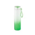 Matglazen fles heeft een opvallend kleurverloop 470ml Crystal Frost kleur groen