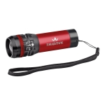 Aluminium promotionele zaklampen met 3 schijnstanden Trios kleur rood afbeelding met logo