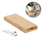 Bamboe powerbank als relatiegeschenk 5.000 mAh Natura diverse kleuren