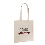 Tote bags bedrukken met lange handvatten 100 g/m2 Eco Long kleur beige afbeelding met logo