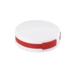 Oprolbare ABS verlengsnoer met USB kabel USB-hub Round kleur rood