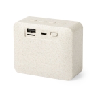 Draadloze speaker van tarwesto en rubber Earth kleur naturel