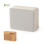 Draadloze speaker van tarwesto en rubber Earth kleur naturel