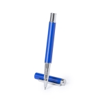 Rollerballpen met metallic afwerking en blauwe inkt Roller Metallic kleur blauw derde weergave