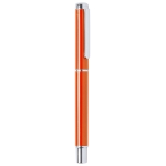 Rollerballpen met metallic afwerking en blauwe inkt Roller Metallic kleur oranje