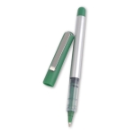 Rollerballpen met zilveren body en blauwschrijvende Roller Classic kleur groen