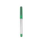 Rollerballpen met zilveren body en blauwschrijvende Roller Classic kleur groen