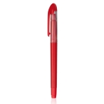 Bedrukte rollerballpen met transparante dop, effen blauwe inkt Solid kleur rood