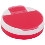 Tweekleurige pillendoos met doseerdeksel Round Bicolor kleur rood