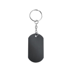 Militaire aluminium badge sleutelhanger Metallic kleur zwart  negende weergave