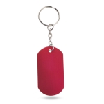 Militaire aluminium badge sleutelhanger Metallic kleur rood