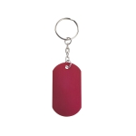 Militaire aluminium badge sleutelhanger Metallic kleur rood  negende weergave