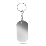 Militaire aluminium badge sleutelhanger Metallic kleur zilver