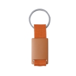 Sleutelhanger met polyester lint graveren Color Match kleur oranje