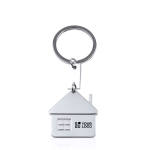 Metalen sleutelhanger graveren met logo Small House met jouw bedrukking