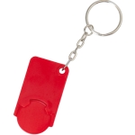 Sleutelhanger met gekleurde munt bedrukken Monocolor kleur rood