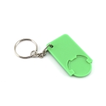 Sleutelhanger met gekleurde munt bedrukken Monocolor kleur groen tweede weergave