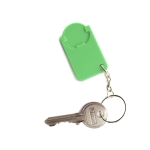 Sleutelhanger met gekleurde munt bedrukken Monocolor kleur groen vierde weergave