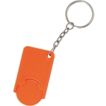 Sleutelhanger met gekleurde munt bedrukken Monocolor kleur oranje