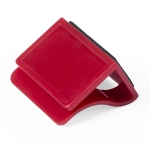 Webcam cover met logo met schermreiniger Clip kleur rood