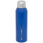 Roestvrijstalen bidon met logo met schroefdop 820ml Office kleur blauw weergave tampondruk