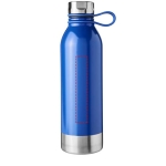 Drinkflessen bedrukken met siliconen handvat 740ml Marathon kleur blauw