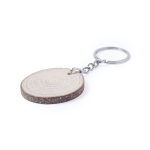 Ronde gepersonaliseerde houten sleutelhanger graveren Nature Round kleur naturel  negende weergave