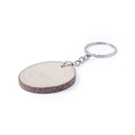 Ronde gepersonaliseerde houten sleutelhanger graveren Nature Round kleur naturel