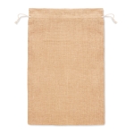 Grote jute shopper met touwsluiting 20x47cm Jute Large kleur beige tweede weergave