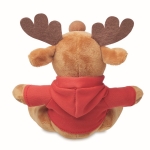 Rendier knuffel met logo op t-shirt Rudolph kleur rood tweede weergave