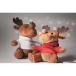 Rendier knuffel met logo op t-shirt Rudolph kleur rood sfeervolle weergave