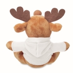 Rendier knuffel met logo op t-shirt Rudolph kleur wit tweede weergave