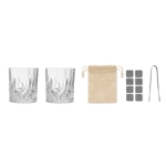 Set met 2 aanpasbare luxe whiskyglazen in hoes Deluxe kleur hout derde weergave