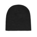 Elastische unisex beanie bedrukken met logo RPET Sweden kleur zwart