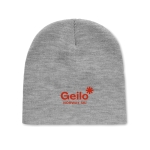 Elastische unisex beanie bedrukken met logo RPET Sweden kleur donkergrijs hoofdweergave