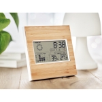 Weerstation bedrukken met bamboe omhulsel voor reclame Bamboo kleur hout sfeervolle weergave