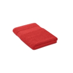 Absorberende ecologische katoenen badhanddoek Cotton Medium kleur rood