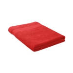 Badhanddoek met logo 180 x 100 cm van ecologisch katoen Cotton Large kleur rood