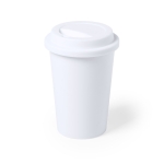 Plastic gepersonaliseerde koffiebeker 450ml Antibacterial kleur wit  negende weergave