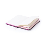 Notitieboek met logo en stevige kunstleren kaft B7 Funny kleur fuchsia tweede weergave