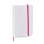 Witte kartonnen notitieboek bedrukken met logo A6 Custom kleur fuchsia  negende weergave