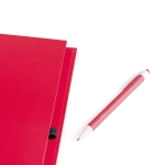 Gerecycled notitieboekje in kleur met pen A4 gladde vellen ECOriginal kleur rood derde weergave