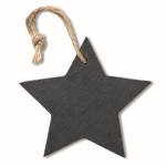 Zwarte stervormige hanger met touw Star kleur zwart