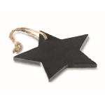 Zwarte stervormige hanger met touw Star kleur zwart tweede weergave