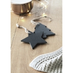 Zwarte stervormige hanger met touw Star kleur zwart tweede sfeervolle weergave