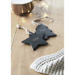 Zwarte stervormige hanger met touw Star kleur zwart tweede sfeervolle weergave 2