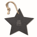 Zwarte stervormige hanger met touw Star kleur zwart hoofdweergave