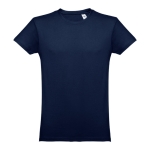 T-shirts laten bedrukken van gekaard katoen 150 g/m2 THC Luanda kleur blauw