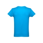 T-shirts laten bedrukken van gekaard katoen 150 g/m2 THC Luanda kleur cyaan blauw tweede weergave