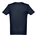 Unisex katoenen t-shirts met logo 150 g/m2 THC Athens kleur marineblauw